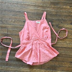 Orange empress waist fit and flare top